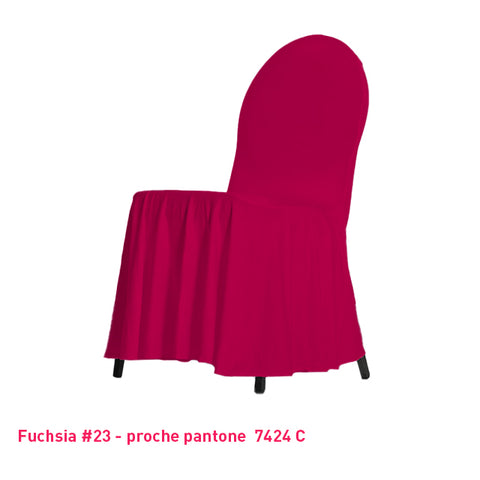 Housse de Chaise avec Juponnage fuchsia