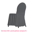Housse de Chaise avec Juponnage gris foncé