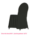 Housse de Chaise avec Juponnage gris très foncé