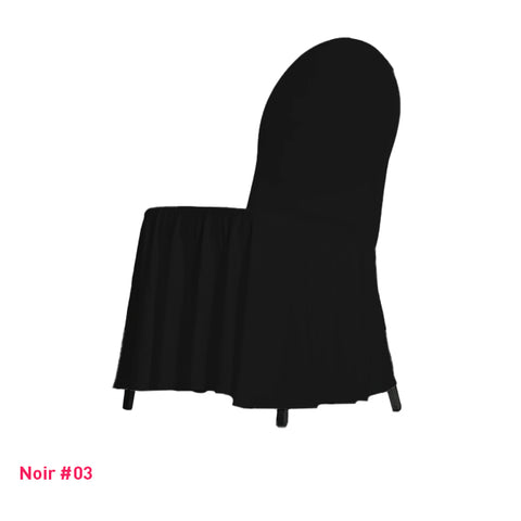 Housse de Chaise avec Juponnage noire