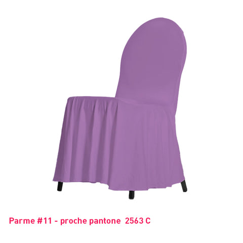 Housse de Chaise avec Juponnage parme