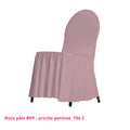 Housse de Chaise avec Juponnage rose pastel