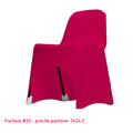 Housse de chaise fuchsia en lycra pour dossier bas
