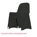 Housse de chaise noire en lycra pour dossier bas