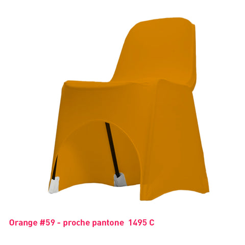 Housse de Chaise Basse - Tissu Lycra Premium 210g/m² - Mes Jolies Tables