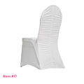 Housse de chaise blanche dos plissé en lycra