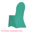 Housse de chaise vert d'eau dos plissé en lycra