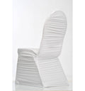 Dos de la housse de chaise plissée en lycra