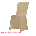 Housse de Chaise beige Miami en lycra 210g/m²