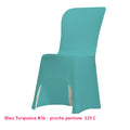 Housse de Chaise bleu turquoise Miami en lycra 210g/m²