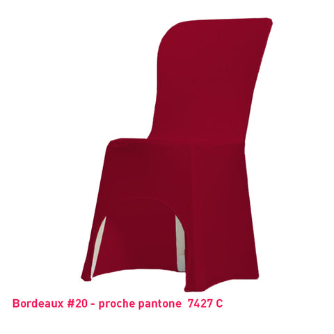 Housse de Chaise bordeaux Miami en lycra 210g/m²