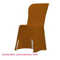 Housse de Chaise marron caramel Miami en lycra 210g/m²