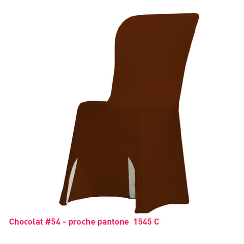 Housse de Chaise chocolat Miami en lycra 210g/m²