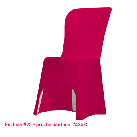 Housse de Chaise fuchsia Miami en lycra 210g/m²