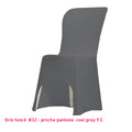 Housse de Chaise gris foncé Miami en lycra 210g/m²