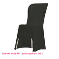 Housse de Chaise gris très foncé Miami en lycra 210g/m²
