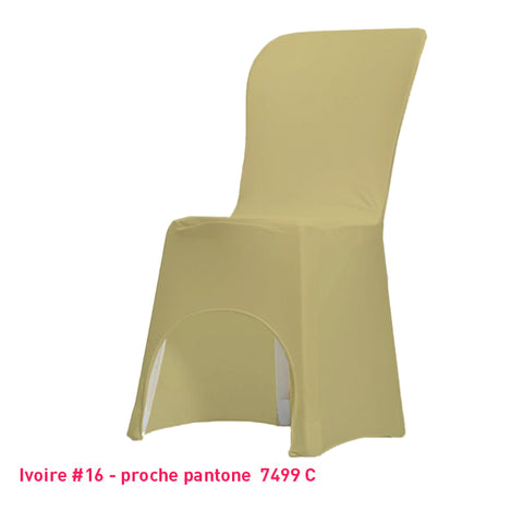 Housse de Chaise ivoire Miami en lycra 210g/m²
