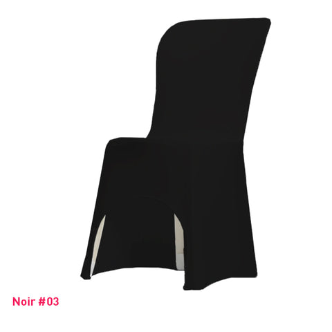 Housse de Chaise noire Miami en lycra 210g/m²
