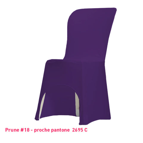 Housse de Chaise prune Miami en lycra 210g/m²