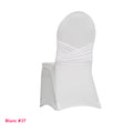 Housse de chaise avec nœud intégré blanche