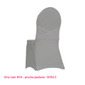 Housse de chaise avec nœud intégré gris clair