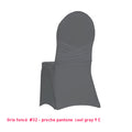 Housse de chaise avec nœud intégré gris foncé