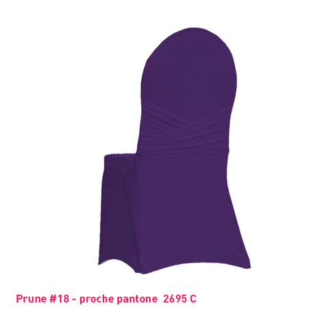 Housse de chaise avec nœud intégré prune