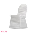 Housse de chaise plissée blanche en lycra