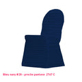 Housse de chaise plissée bleu foncé en lycra