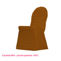 Housse de chaise plissée caramel en lycra
