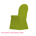 Housse de chaise plissée vert anis en lycra