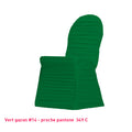 Housse de chaise plissée vert foncé en lycra