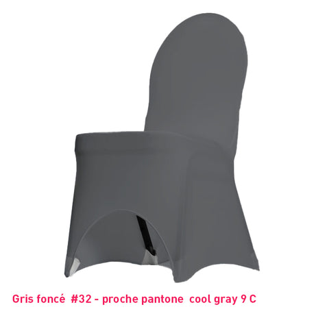 Housse de Chaise Universelle gris foncé