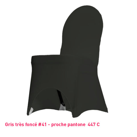 Housse de Chaise Universelle gris très foncé