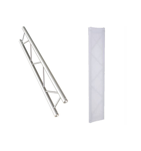 housse lycra structure alu blanche plate