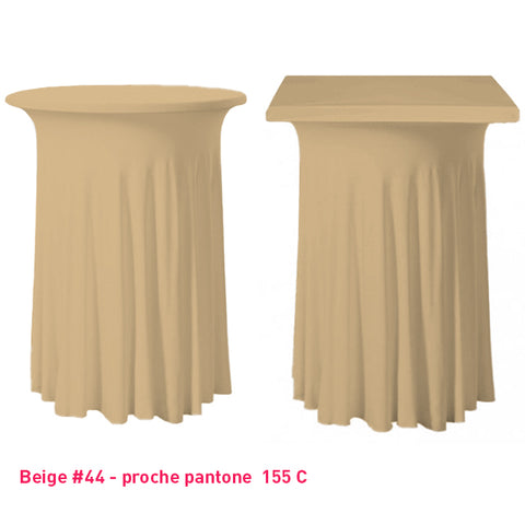 Housse plissée de mange-debout beige