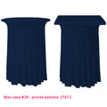 Housse plissée de mange-debout bleu navy