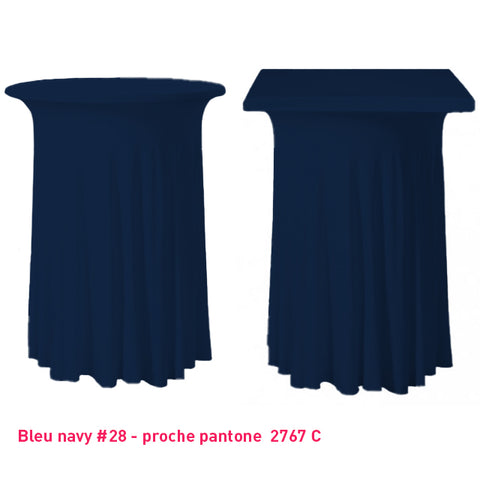 Housse plissée de mange-debout bleu navy