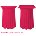 Housse plissée de mange-debout fuchsia