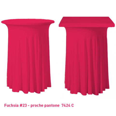 Housse plissée de mange-debout fuchsia