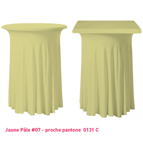 Housse plissée de mange-debout jaune pâle