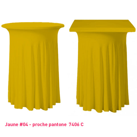 Housse plissée de mange-debout jaune vif
