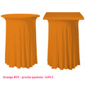 Housse plissée de mange-debout orange