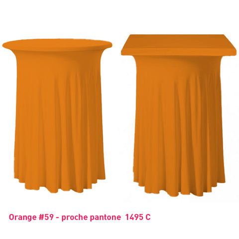 Housse plissée de mange-debout orange