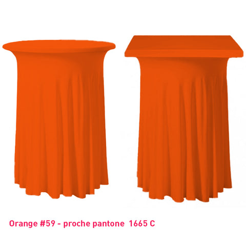 Plissierte Stehtischhusse aus Lycra