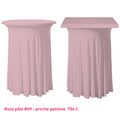 Housse plissée de mange-debout rose pâle