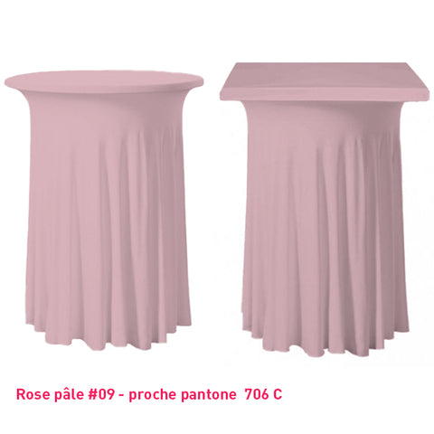 Housse plissée de mange-debout rose pâle