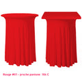 Housse plissée de mange-debout rouge vif