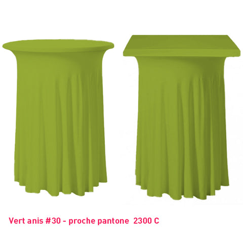 Housse plissée de mange-debout vert anis