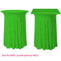 Housse plissée de mange-debout vert fluo
